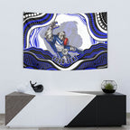 Personalized Canterbury Bankstown Bulldogs Tapestry Aboriginal Dot Art - Dreamtime Rugby Mascot
