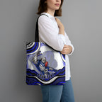 Personalized Canterbury Bankstown Bulldogs Tote Bag Aboriginal Dot Art - Dreamtime Rugby Mascot