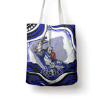 Personalized Canterbury Bankstown Bulldogs Tote Bag Aboriginal Dot Art - Dreamtime Rugby Mascot