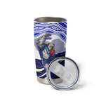 Personalized Canterbury Bankstown Bulldogs Tumbler Cup Aboriginal Dot Art - Dreamtime Rugby Mascot