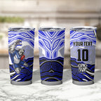 Personalized Canterbury Bankstown Bulldogs Tumbler Cup Aboriginal Dot Art - Dreamtime Rugby Mascot