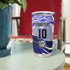 Personalized Canterbury Bankstown Bulldogs Tumbler Cup Aboriginal Dot Art - Dreamtime Rugby Mascot