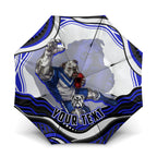 Personalized Canterbury Bankstown Bulldogs Umbrella Aboriginal Dot Art - Dreamtime Rugby Mascot