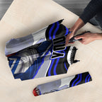 Personalized Canterbury Bankstown Bulldogs Umbrella Aboriginal Dot Art - Dreamtime Rugby Mascot