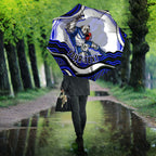 Personalized Canterbury Bankstown Bulldogs Umbrella Aboriginal Dot Art - Dreamtime Rugby Mascot