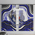 Personalized Canterbury Bankstown Bulldogs Window Curtain Aboriginal Dot Art - Dreamtime Rugby Mascot