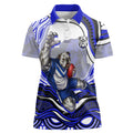 Personalized Canterbury Bankstown Bulldogs Women Polo Shirt Aboriginal Dot Art - Dreamtime Rugby Mascot
