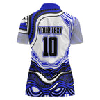 Personalized Canterbury Bankstown Bulldogs Women Polo Shirt Aboriginal Dot Art - Dreamtime Rugby Mascot
