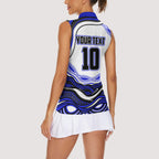 Personalized Canterbury Bankstown Bulldogs Women Sleeveless Polo Shirt Aboriginal Dot Art - Dreamtime Rugby Mascot