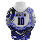 Personalized Canterbury Bankstown Bulldogs Zip Hoodie Aboriginal Dot Art - Dreamtime Rugby Mascot