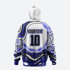 Personalized Canterbury Bankstown Bulldogs Zip Hoodie Aboriginal Dot Art - Dreamtime Rugby Mascot