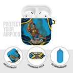 Personalized North Queensland Cowboys AirPods Case Aboriginal Dot Art - Dreamtime Rugby Mascot