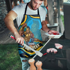 Personalized North Queensland Cowboys Apron Aboriginal Dot Art - Dreamtime Rugby Mascot