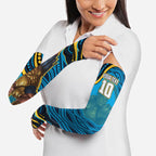 Personalized North Queensland Cowboys Arm Sleeves Aboriginal Dot Art - Dreamtime Rugby Mascot