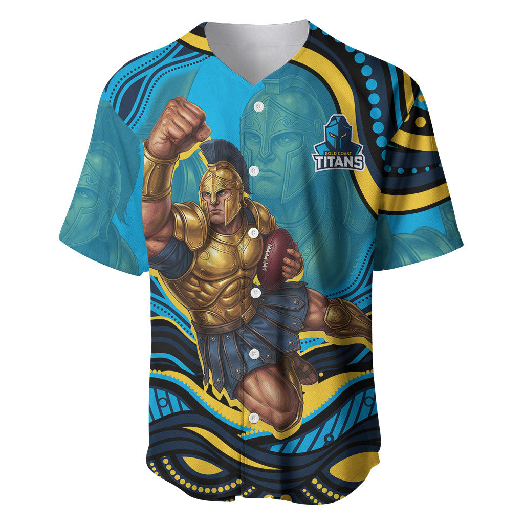 Personalized North Queensland Cowboys Baseball Jersey Aboriginal Dot Art - Dreamtime Rugby Mascot