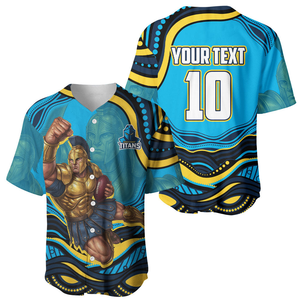 Personalized North Queensland Cowboys Baseball Jersey Aboriginal Dot Art - Dreamtime Rugby Mascot