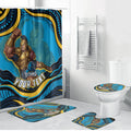 Personalized North Queensland Cowboys Bathroom Set Aboriginal Dot Art - Dreamtime Rugby Mascot