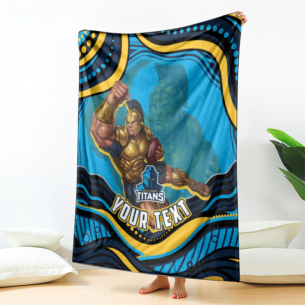Personalized North Queensland Cowboys Blanket Aboriginal Dot Art - Dreamtime Rugby Mascot