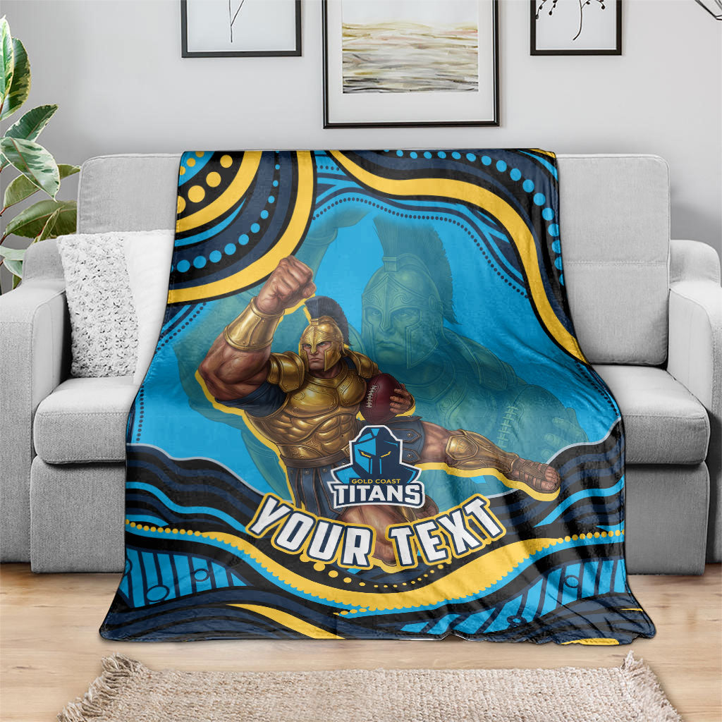 Personalized North Queensland Cowboys Blanket Aboriginal Dot Art - Dreamtime Rugby Mascot