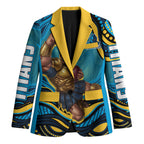 Personalized North Queensland Cowboys Blazer Aboriginal Dot Art - Dreamtime Rugby Mascot
