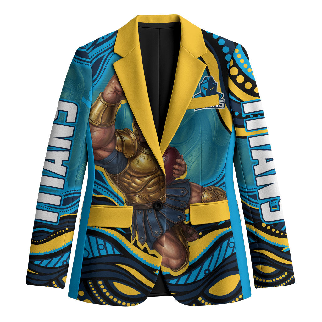 Personalized North Queensland Cowboys Blazer Aboriginal Dot Art - Dreamtime Rugby Mascot