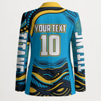 Personalized North Queensland Cowboys Blazer Aboriginal Dot Art - Dreamtime Rugby Mascot