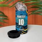 Personalized North Queensland Cowboys 4 in 1 Can Cooler Tumbler Aboriginal Dot Art - Dreamtime Rugby Mascot