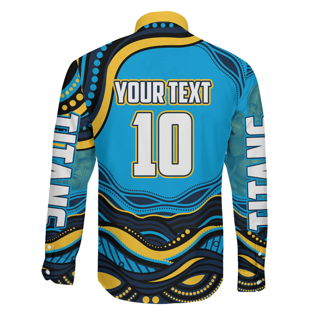 Personalized North Queensland Cowboys Family Matching Mermaid Dress and Hawaiian Shirt Aboriginal Dot Art - Dreamtime Rugby Mascot