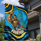 Personalized North Queensland Cowboys Garden Flag Aboriginal Dot Art - Dreamtime Rugby Mascot