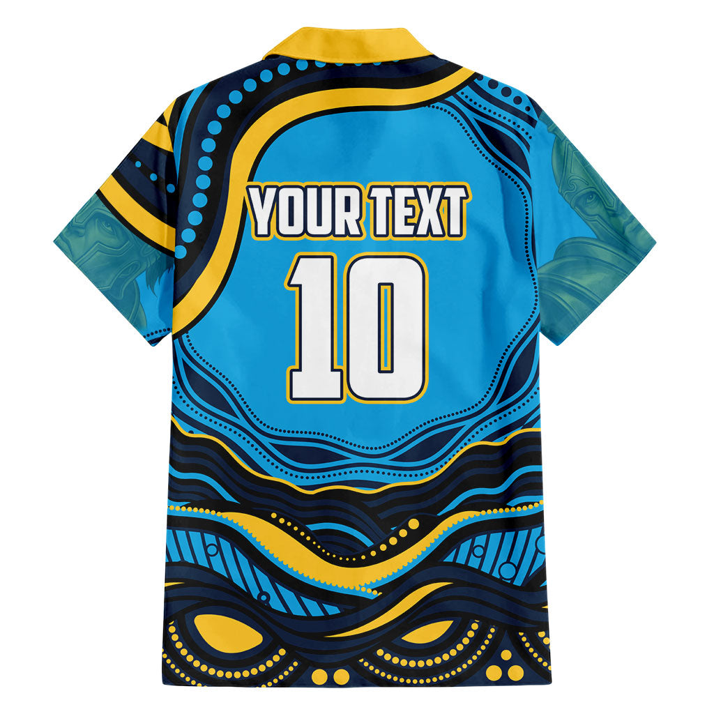 Personalized North Queensland Cowboys Hawaiian Shirt Aboriginal Dot Art - Dreamtime Rugby Mascot