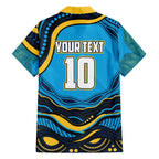 Personalized North Queensland Cowboys Hawaiian Shirt Aboriginal Dot Art - Dreamtime Rugby Mascot