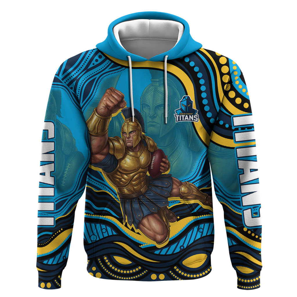 Personalized North Queensland Cowboys Hoodie Aboriginal Dot Art - Dreamtime Rugby Mascot