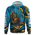 Personalized North Queensland Cowboys Hoodie Aboriginal Dot Art - Dreamtime Rugby Mascot