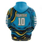 Personalized North Queensland Cowboys Hoodie Aboriginal Dot Art - Dreamtime Rugby Mascot