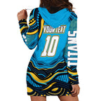 Personalized North Queensland Cowboys Hoodie Dress Aboriginal Dot Art - Dreamtime Rugby Mascot