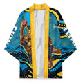 Personalized North Queensland Cowboys Kimono Aboriginal Dot Art - Dreamtime Rugby Mascot