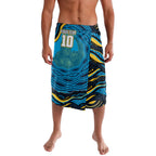 Personalized North Queensland Cowboys Lavalava Aboriginal Dot Art - Dreamtime Rugby Mascot