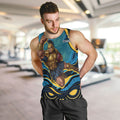 Personalized North Queensland Cowboys Men Tank Top Aboriginal Dot Art - Dreamtime Rugby Mascot
