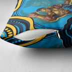 Personalized North Queensland Cowboys Pillow Cover Aboriginal Dot Art - Dreamtime Rugby Mascot