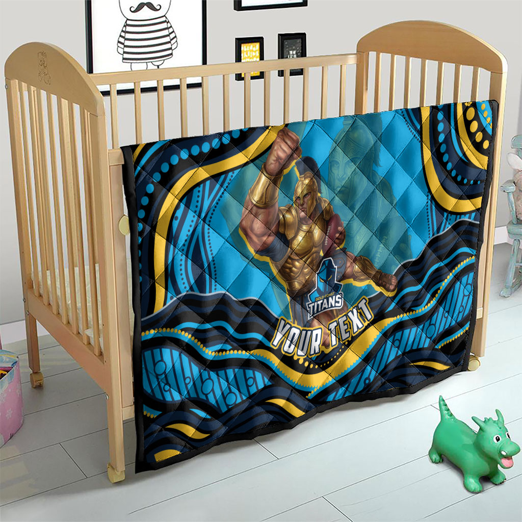 Personalized North Queensland Cowboys Quilt Aboriginal Dot Art - Dreamtime Rugby Mascot
