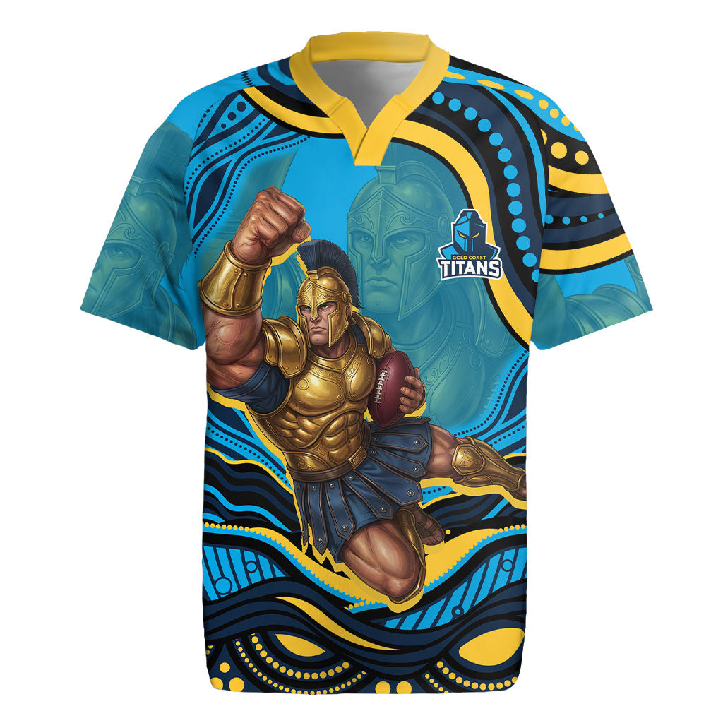 Personalized North Queensland Cowboys Rugby Jersey Aboriginal Dot Art - Dreamtime Rugby Mascot