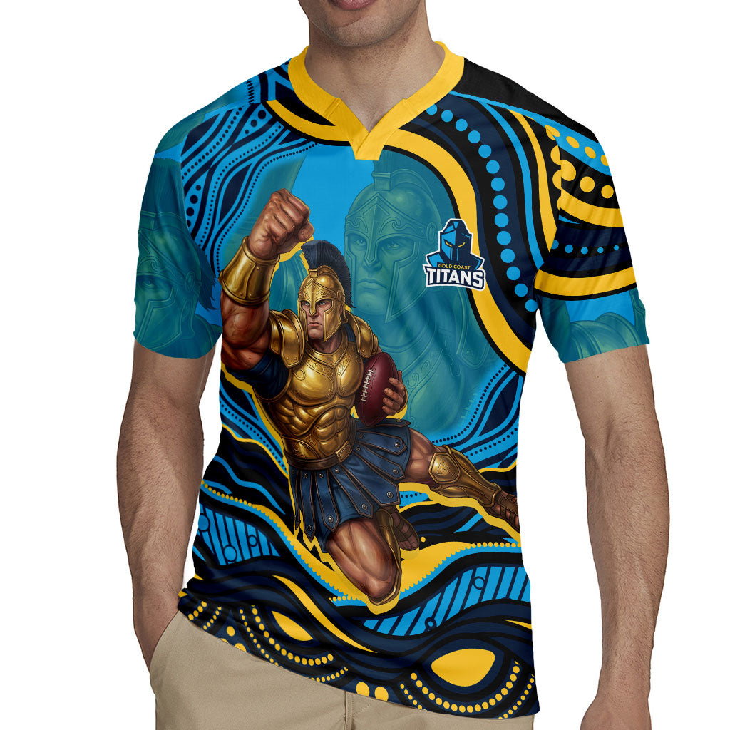 Personalized North Queensland Cowboys Rugby Jersey Aboriginal Dot Art - Dreamtime Rugby Mascot