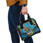 Personalized North Queensland Cowboys Shoulder Handbag Aboriginal Dot Art - Dreamtime Rugby Mascot