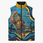 Personalized North Queensland Cowboys Sleeveless Puffer Jacket Aboriginal Dot Art - Dreamtime Rugby Mascot