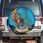 Personalized North Queensland Cowboys Spare Tire Cover Aboriginal Dot Art - Dreamtime Rugby Mascot