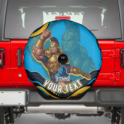 Personalized North Queensland Cowboys Spare Tire Cover Aboriginal Dot Art - Dreamtime Rugby Mascot