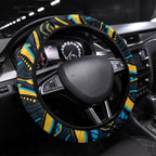North Queensland Cowboys Steering Wheel Cover Aboriginal Dot Art - Dreamtime Rugby Mascot