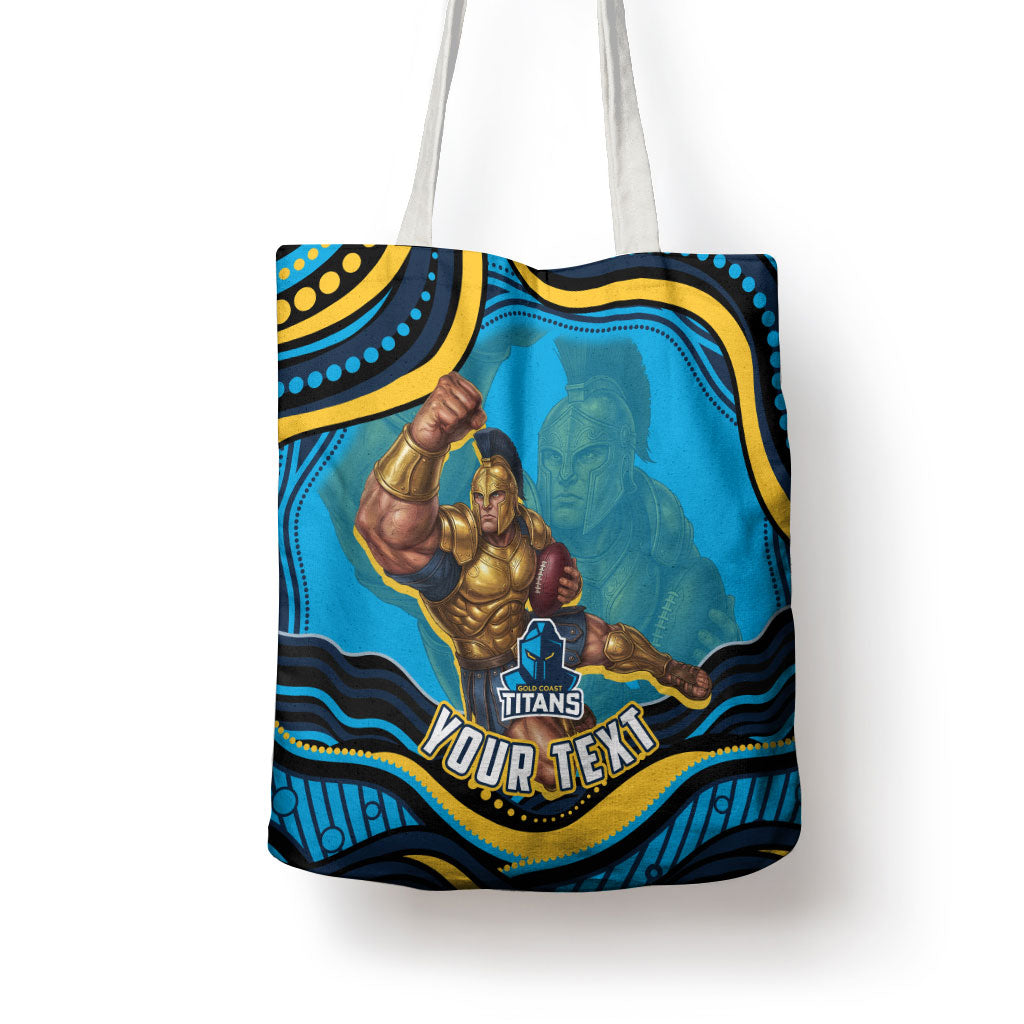Personalized North Queensland Cowboys Tote Bag Aboriginal Dot Art - Dreamtime Rugby Mascot