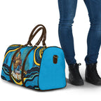 Personalized North Queensland Cowboys Travel Bag Aboriginal Dot Art - Dreamtime Rugby Mascot