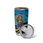 Personalized North Queensland Cowboys Tumbler Cup Aboriginal Dot Art - Dreamtime Rugby Mascot